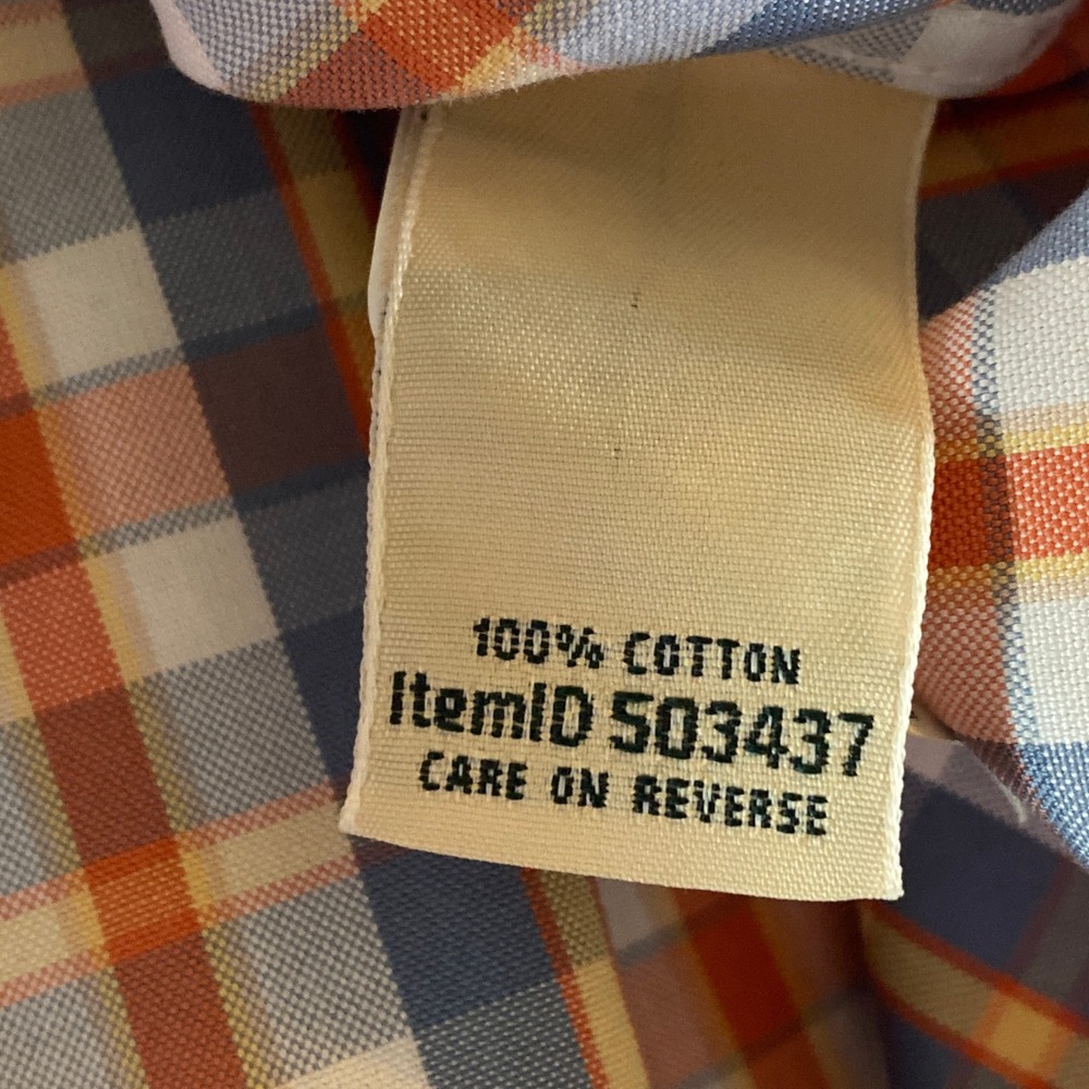 LL Bean Women's Long-Sleeved Button-Down Top Size‎ L Petite Wrinkle Free Plaid - Picture 4 of 4